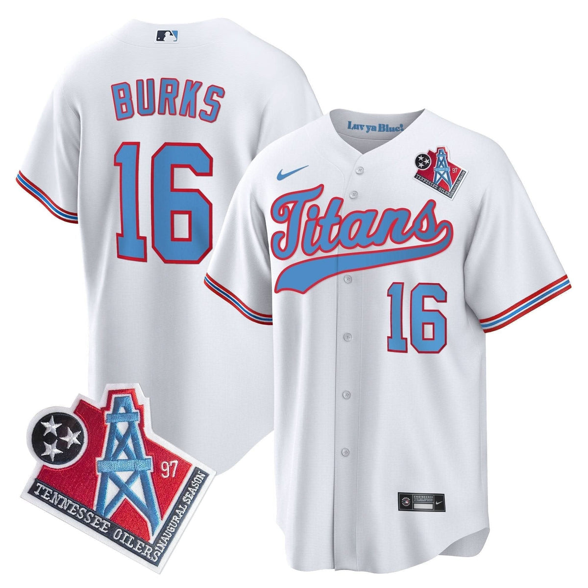 Titans 1997 Throwback Limited Cool Base Jersey - All Stitched - image 3
