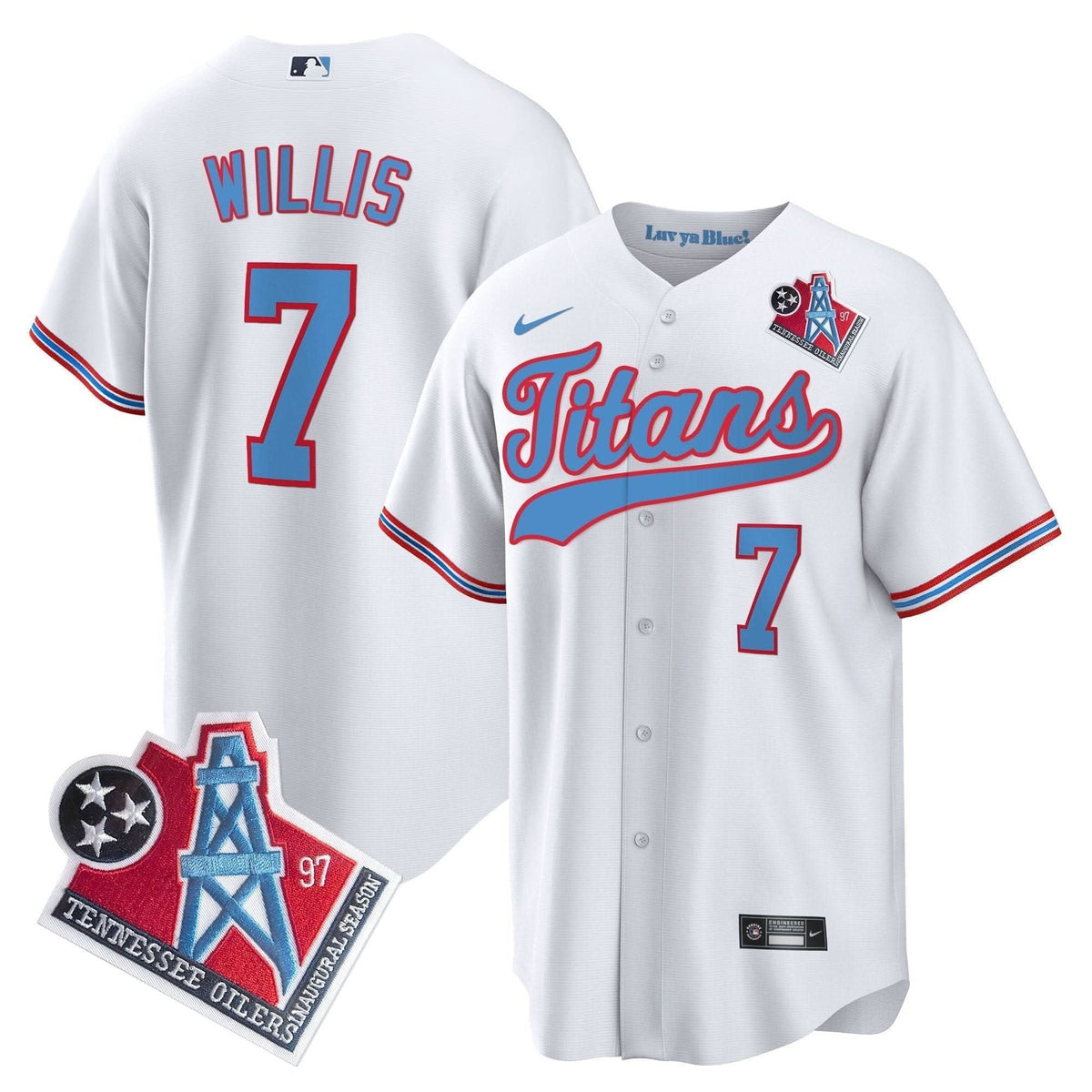 Titans 1997 Throwback Limited Cool Base Jersey - All Stitched - image 5