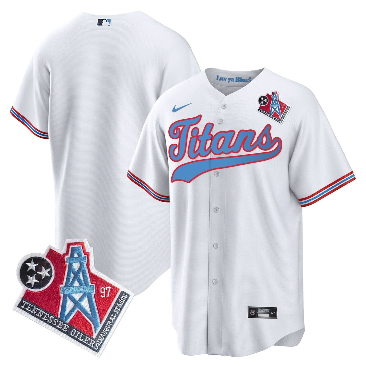 Titans 1997 Throwback Limited Cool Base Jersey - All Stitched - image 8