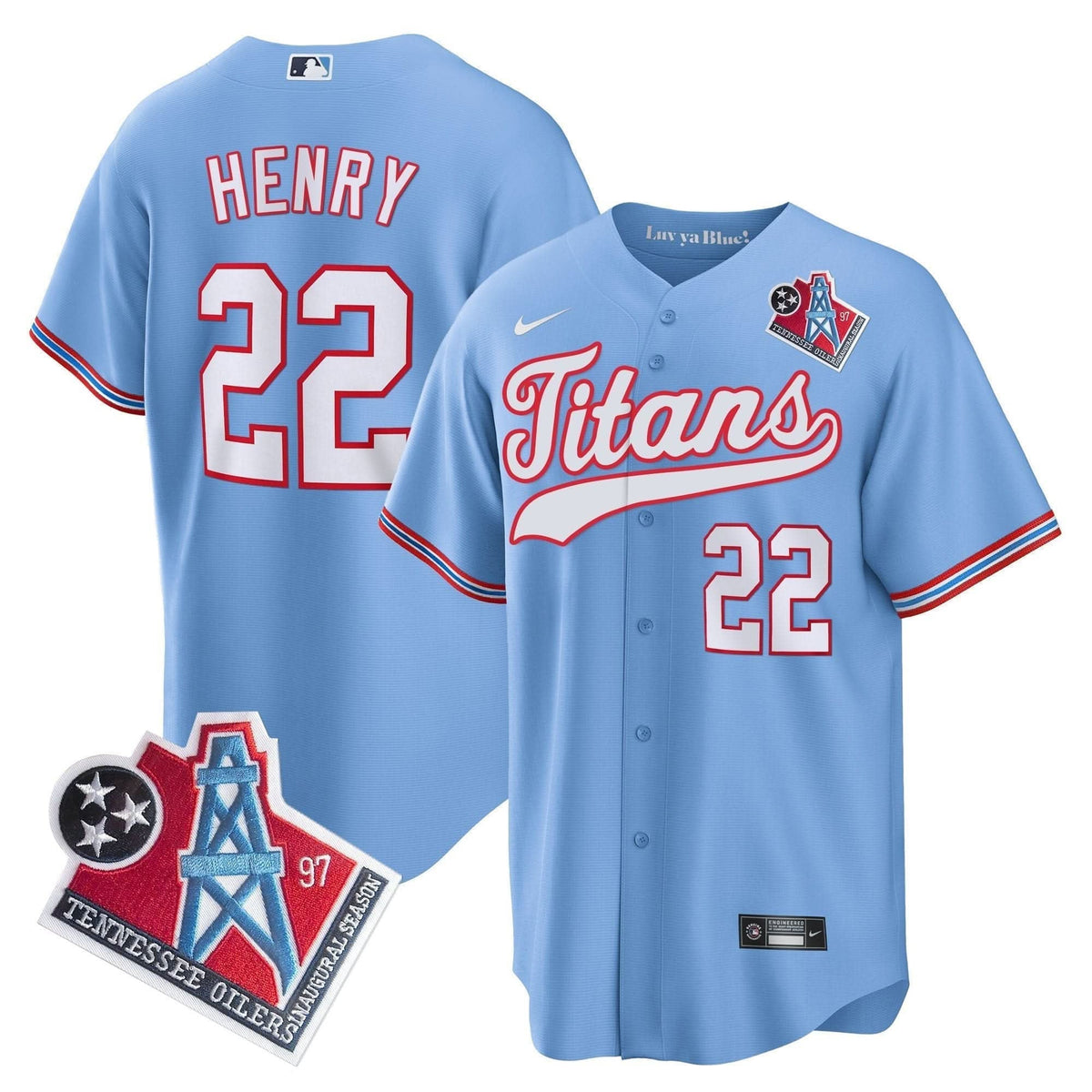 Titans 1997 Throwback Limited Cool Base Jersey - All Stitched - image 9