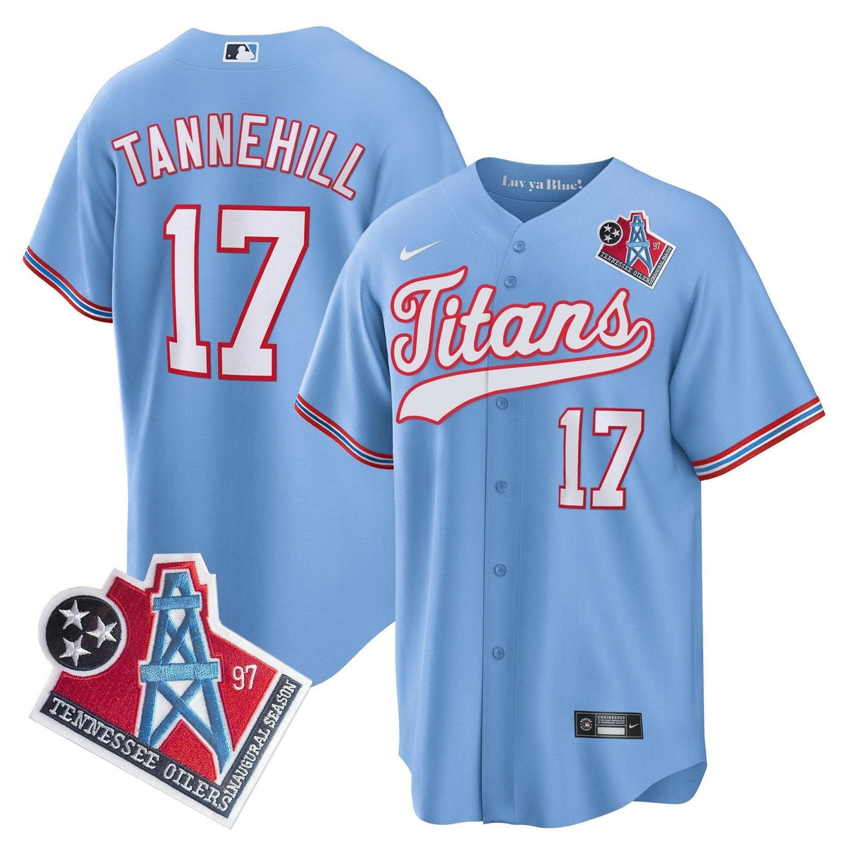 Titans 1997 Throwback Limited Cool Base Jersey - All Stitched - image 10