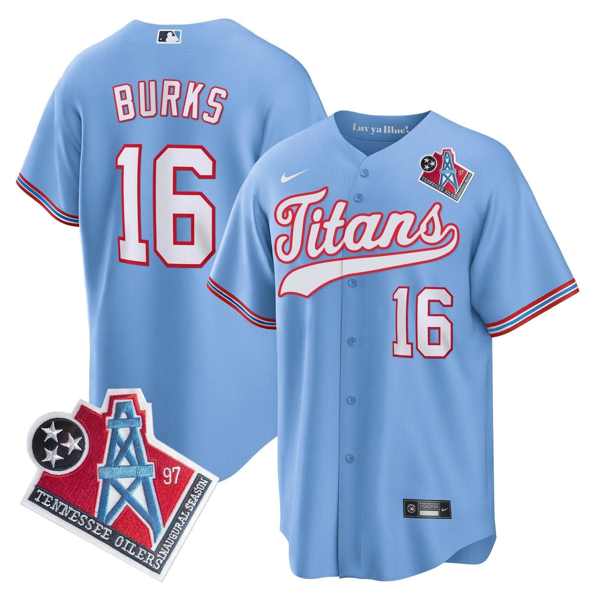 Titans 1997 Throwback Limited Cool Base Jersey - All Stitched - image 11