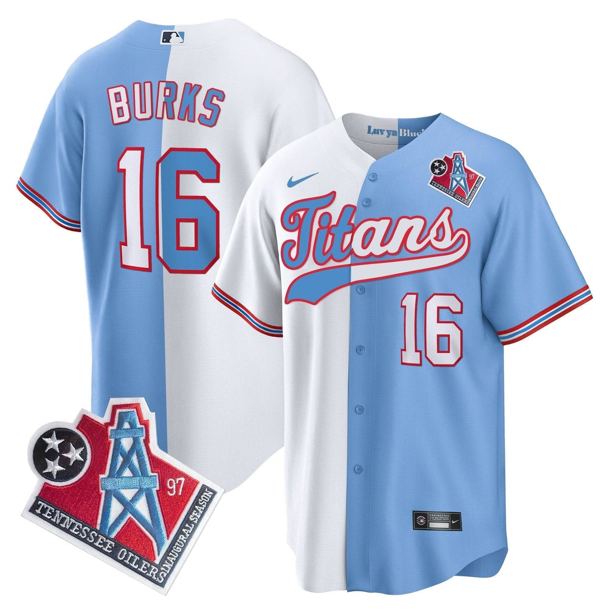 Titans 1997 Throwback Limited Cool Base Jersey - All Stitched - image 19