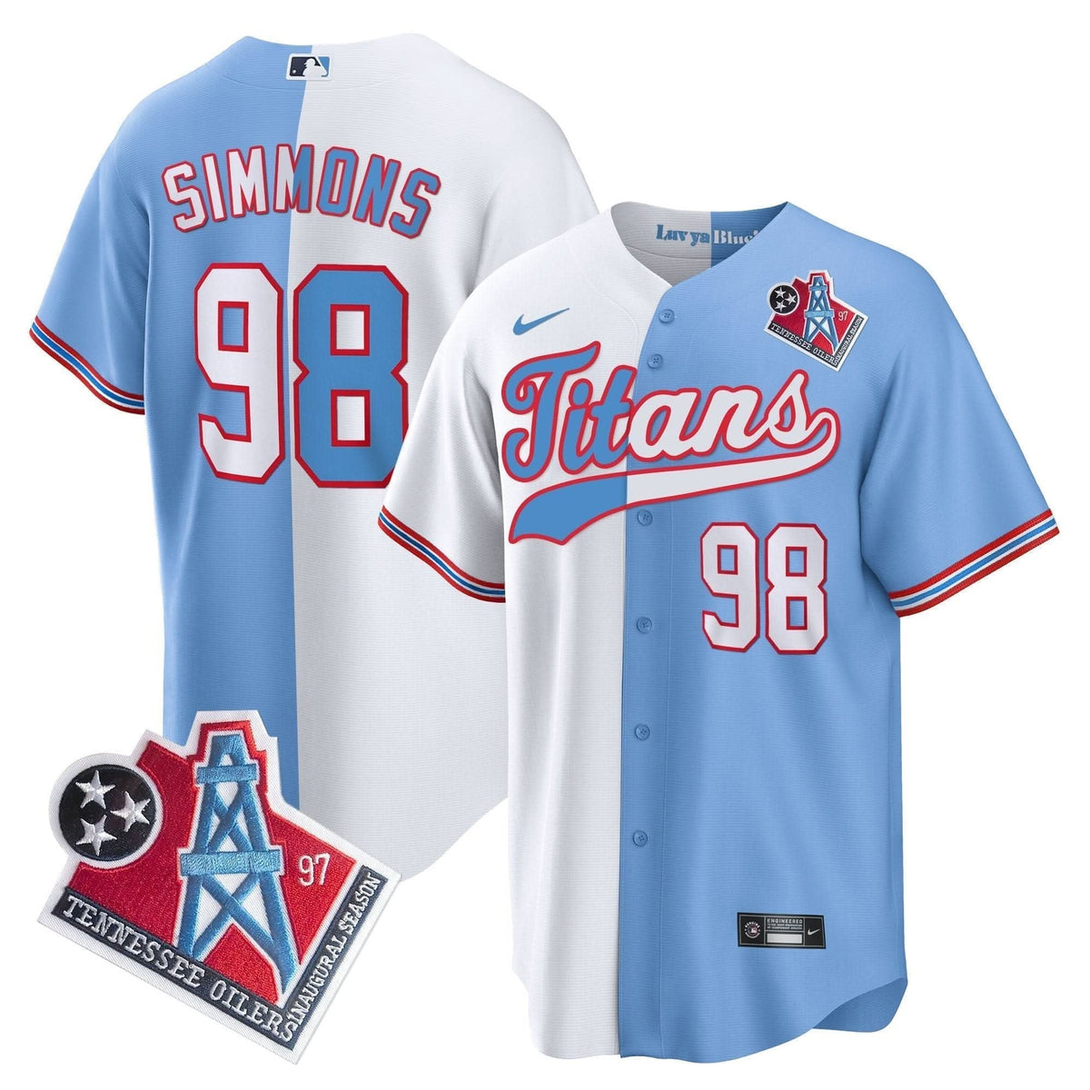 Titans 1997 Throwback Limited Cool Base Jersey - All Stitched - image 20