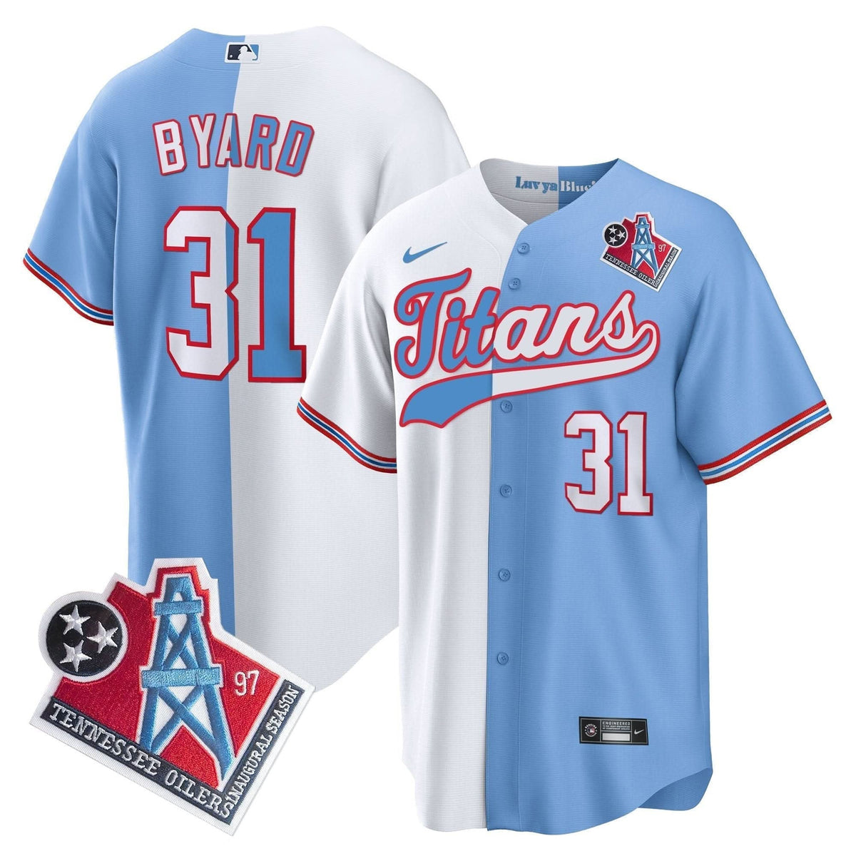 Titans 1997 Throwback Limited Cool Base Jersey - All Stitched - image 22