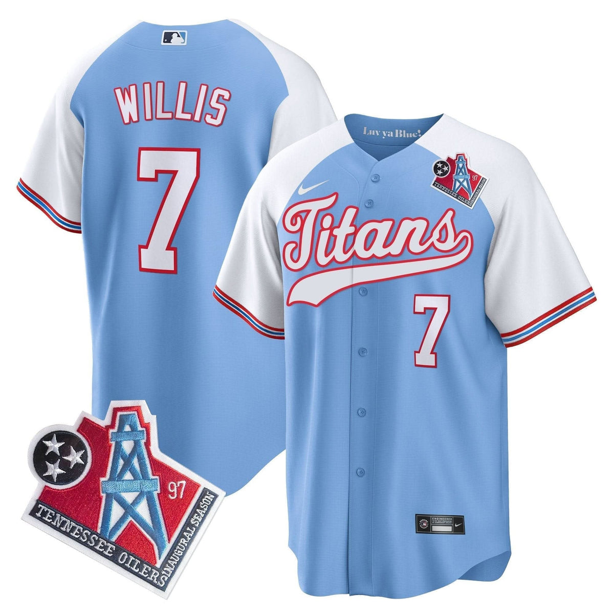 Titans 1997 Throwback Limited Cool Base Jersey - All Stitched - image 29