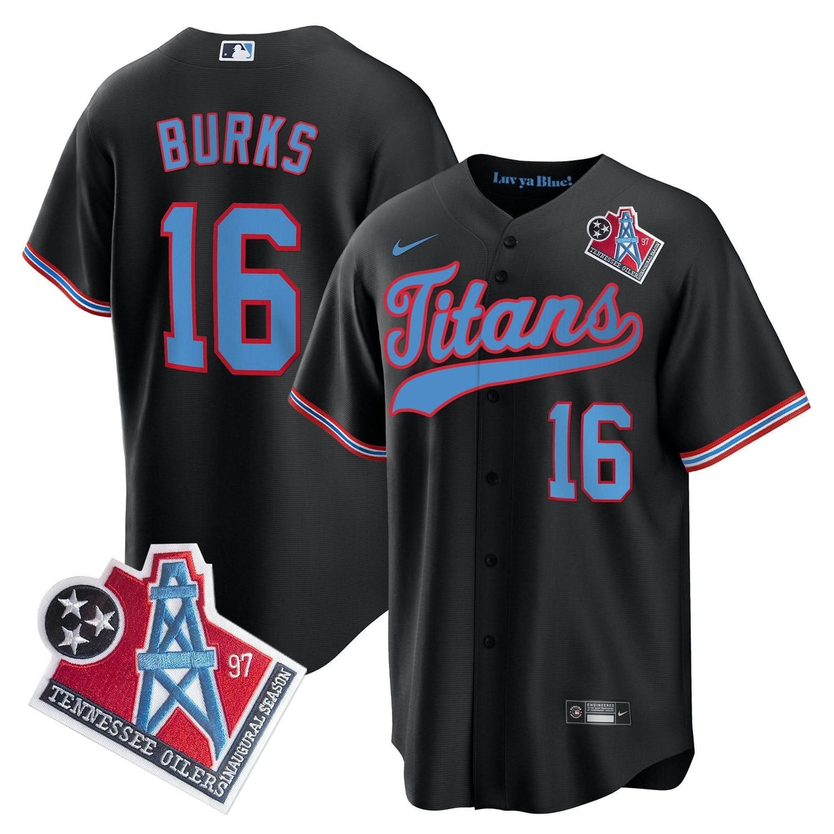 Titans 1997 Throwback Limited Cool Base Jersey - All Stitched - image 35