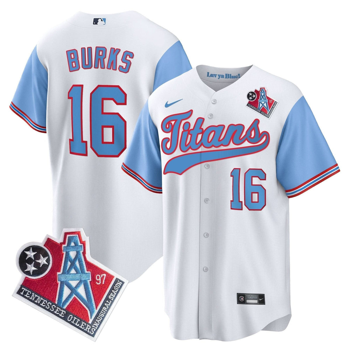 Titans 1997 Throwback Limited Cool Base Jersey - All Stitched - image 43
