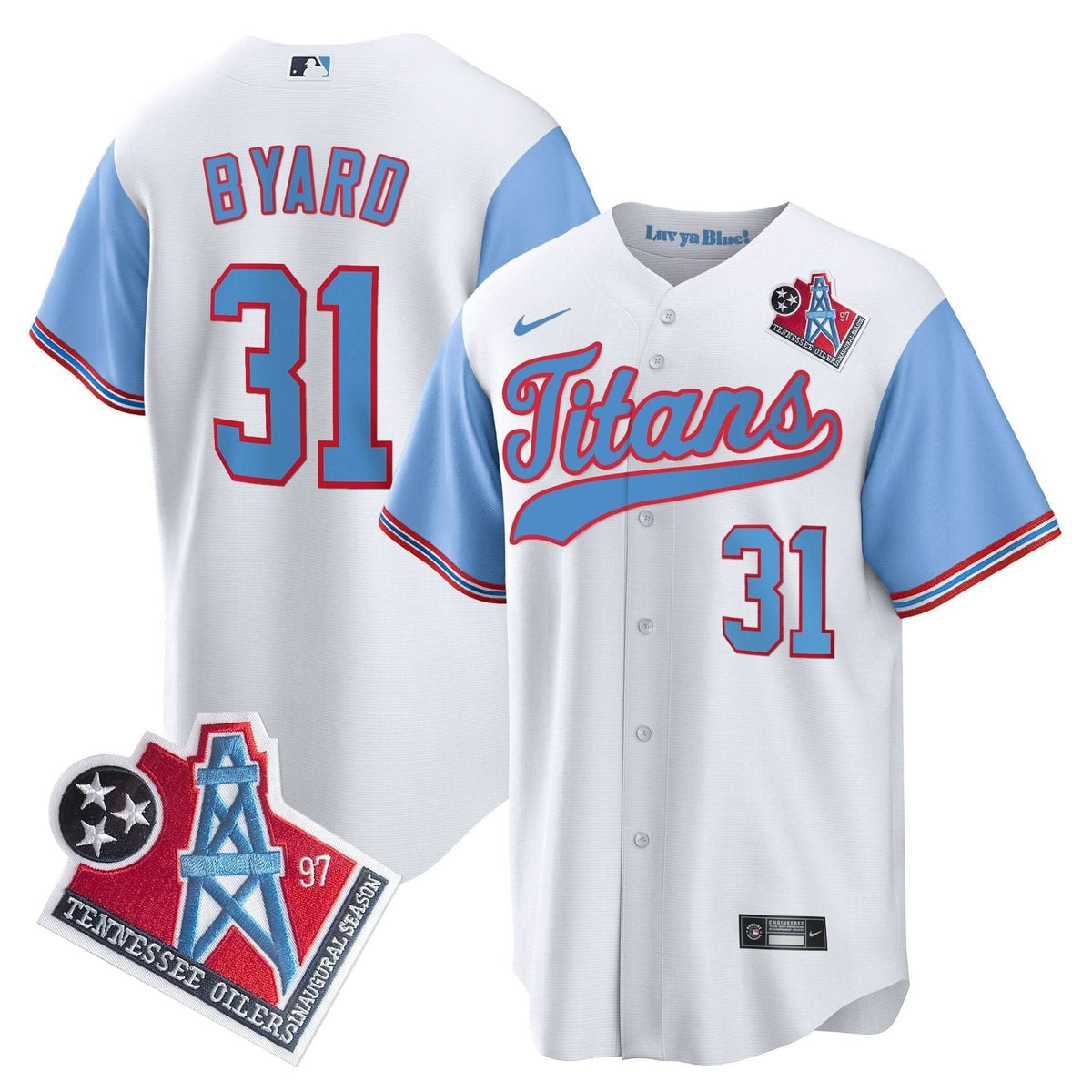 Titans 1997 Throwback Limited Cool Base Jersey - All Stitched - image 46