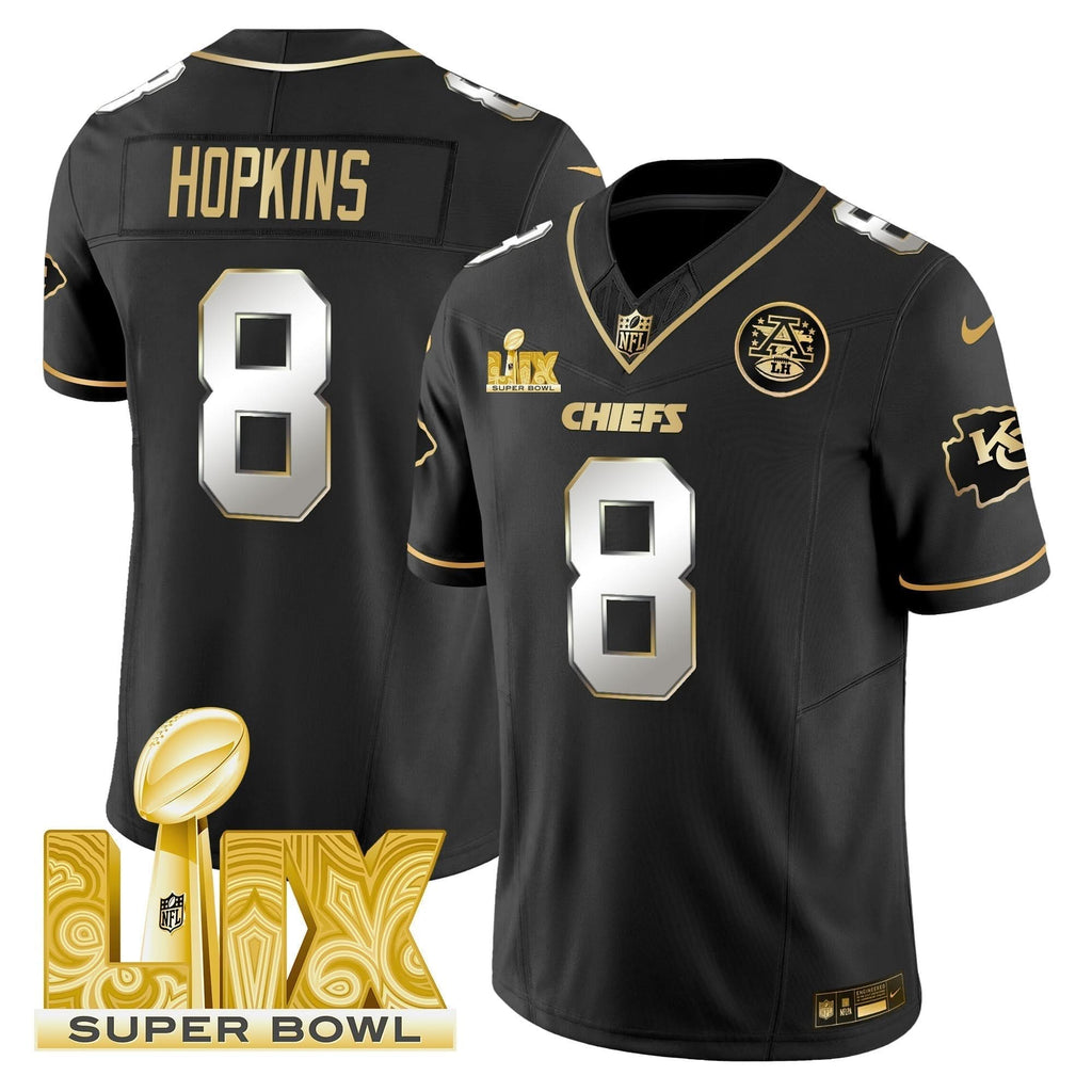 Chiefs Super Bowl LIX Patch Gold Vapor Limited Jersey - All Stitched - image 38