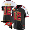Buccaneers Florida Patch Gold Trim Vapor Jersey - All Stitched - image 1