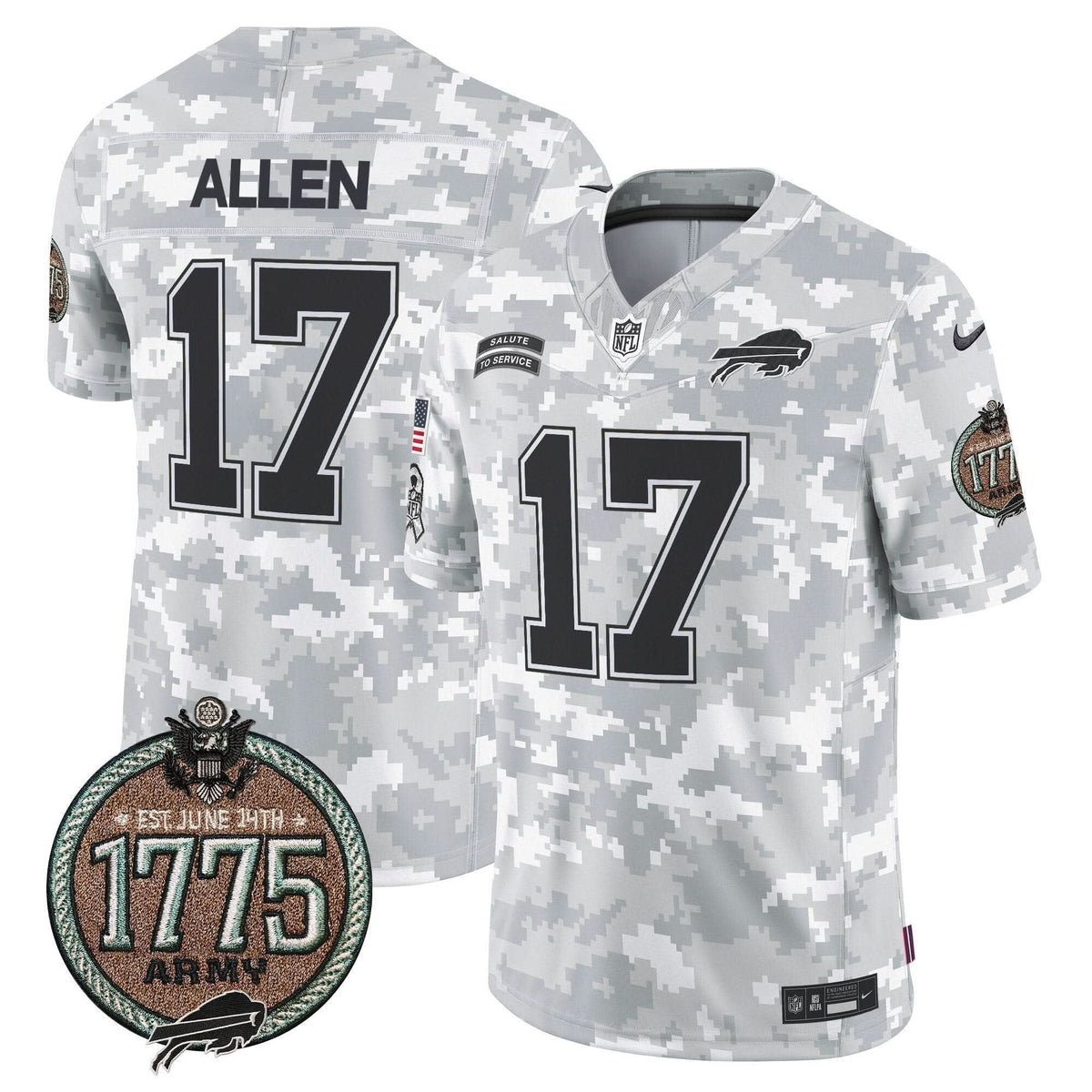 Bills 2024 Salute to Service Establishment Year Patch Vapor Limited Jersey - All Stitched - image 9