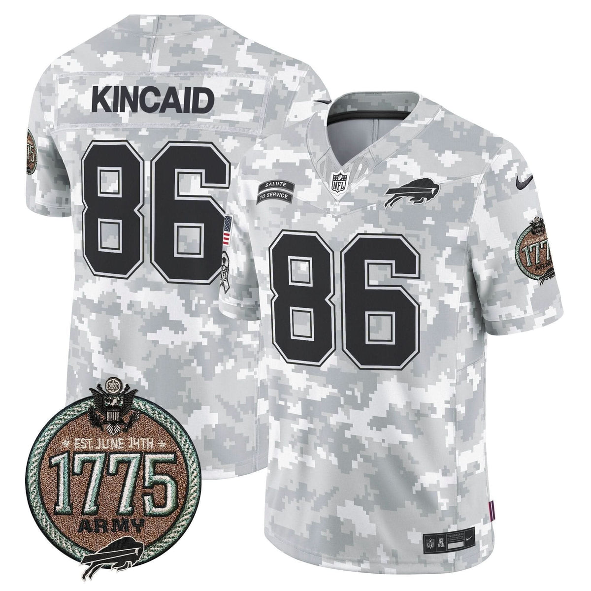 Bills 2024 Salute to Service Establishment Year Patch Vapor Limited Jersey - All Stitched - image 14