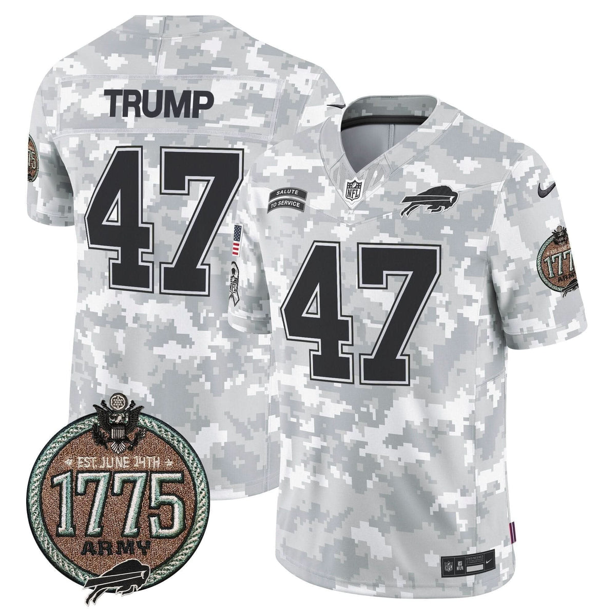 Bills 2024 Salute to Service Establishment Year Patch Vapor Limited Jersey - All Stitched - image 16