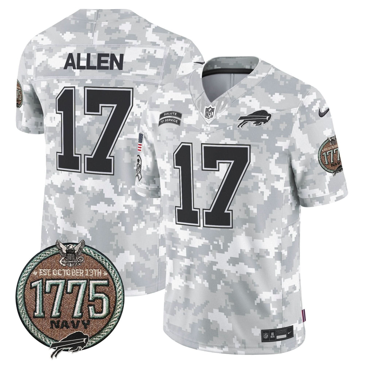 Bills 2024 Salute to Service Establishment Year Patch Vapor Limited Jersey - All Stitched - image 17