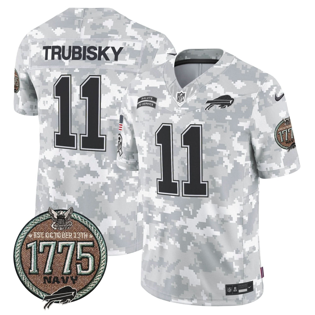 Bills 2024 Salute to Service Establishment Year Patch Vapor Limited Jersey - All Stitched - image 19