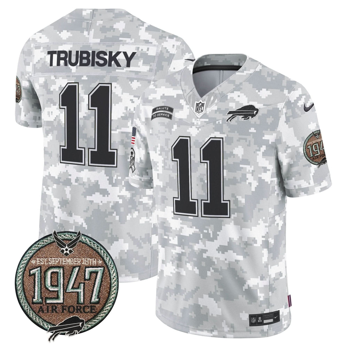 Bills 2024 Salute to Service Establishment Year Patch Vapor Limited Jersey - All Stitched - image 27