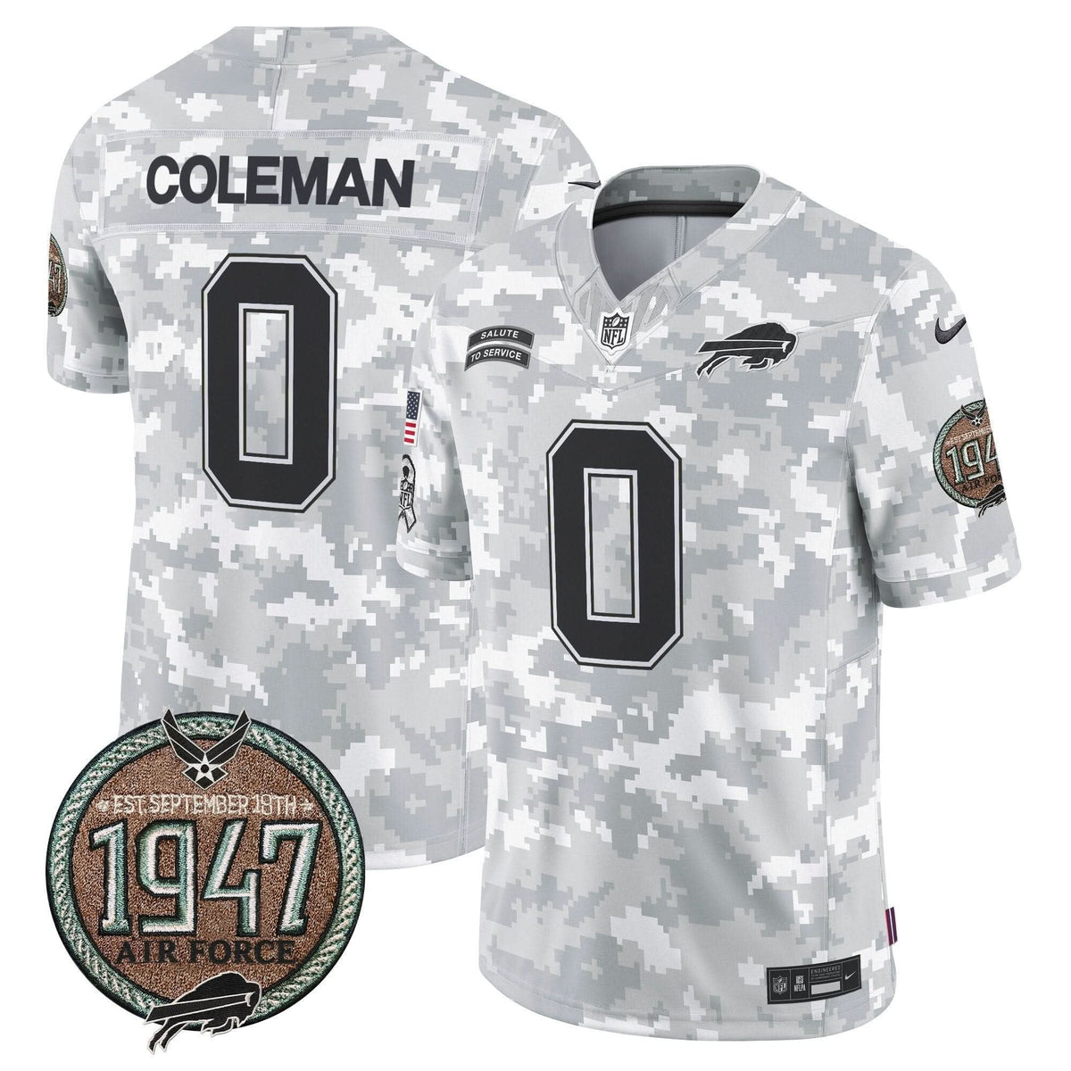 Bills 2024 Salute to Service Establishment Year Patch Vapor Limited Jersey - All Stitched - image 31