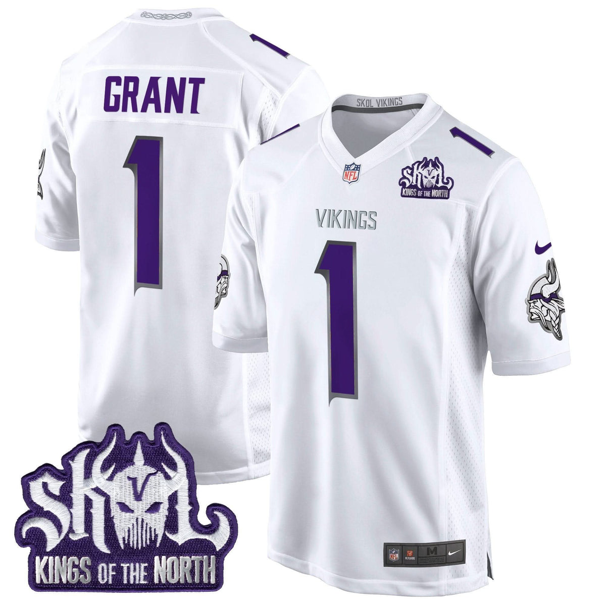 Minnesota Vikings King Of The North Patch Throwback Game Jersey - All Stitched - image 42