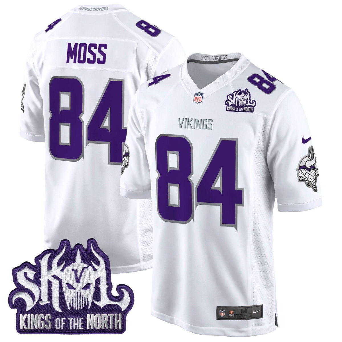 Minnesota Vikings King Of The North Patch Throwback Game Jersey - All Stitched - image 45