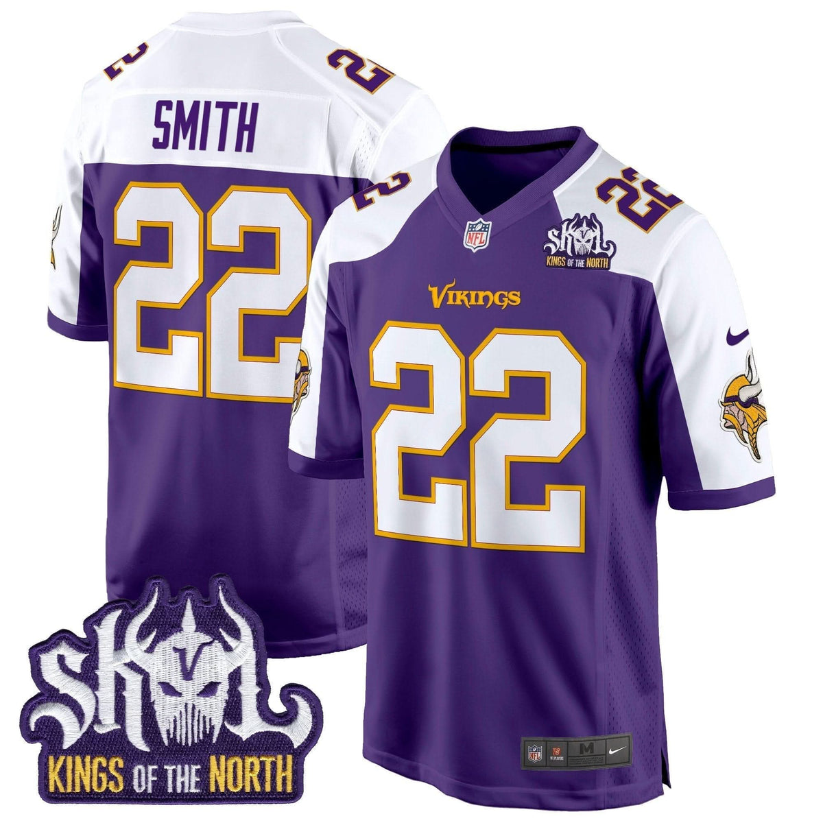 Minnesota Vikings King Of The North Patch Throwback Game Jersey - All Stitched - image 7