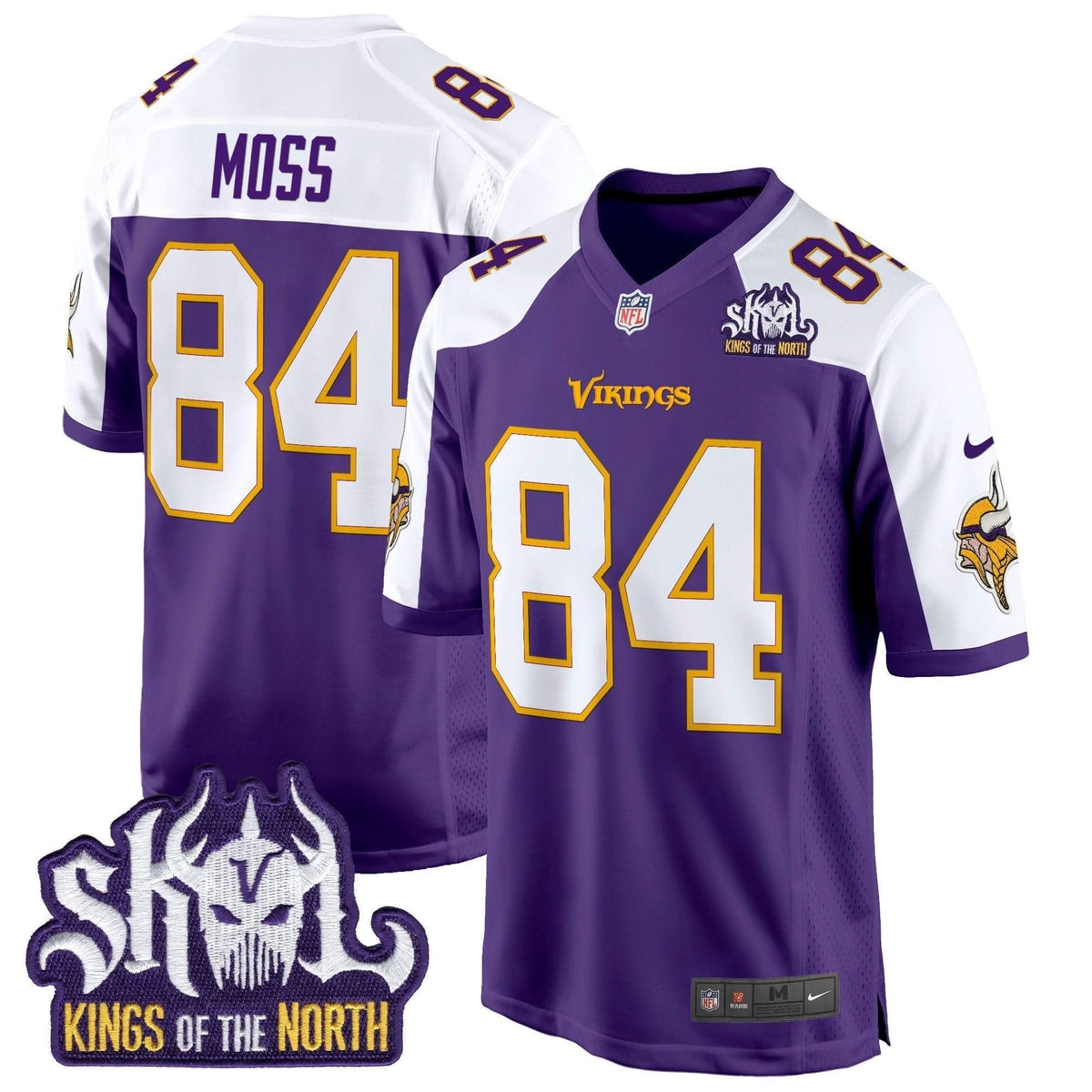 Minnesota Vikings King Of The North Patch Throwback Game Jersey - All Stitched - image 9