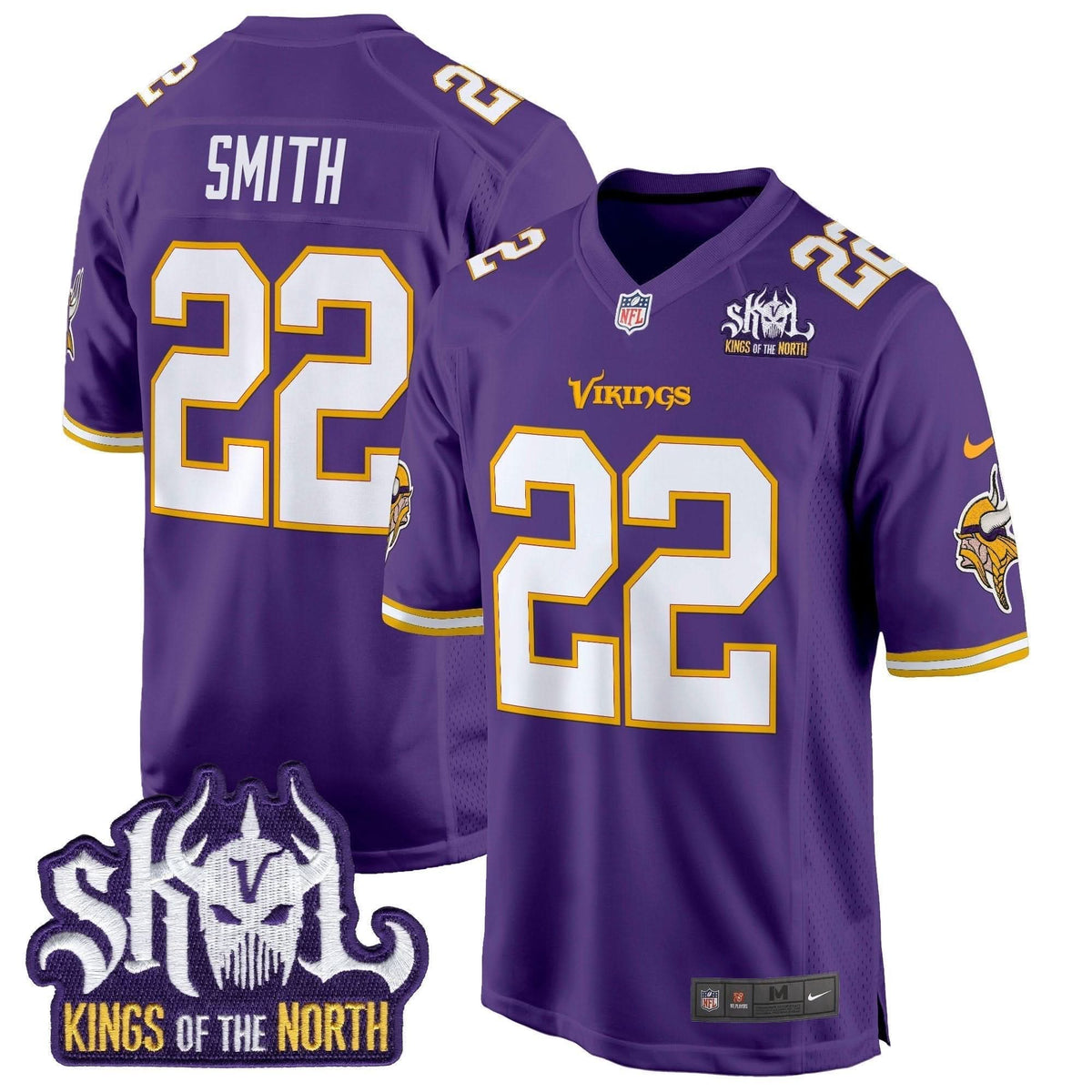 Minnesota Vikings King Of The North Patch Throwback Game Jersey - All Stitched - image 25