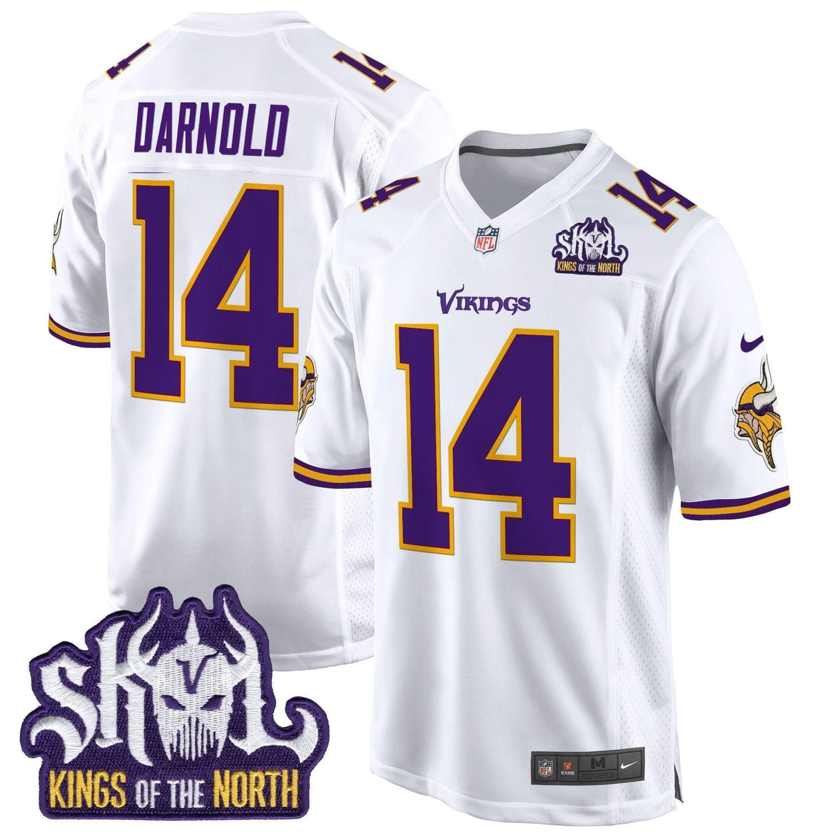 Minnesota Vikings King Of The North Patch Throwback Game Jersey - All Stitched - image 28