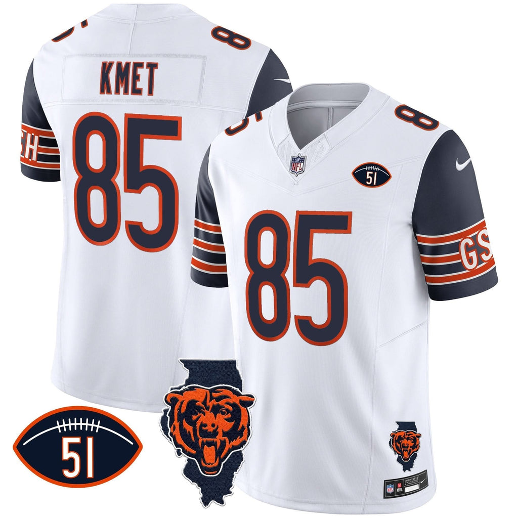 Bears Illinois Patch Vapor Jersey - All Stitched - image 35