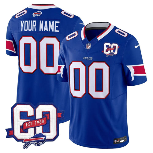 Bills 60th Anniversary Patch Vapor Limited Custom Jersey - All Stitched - image 1
