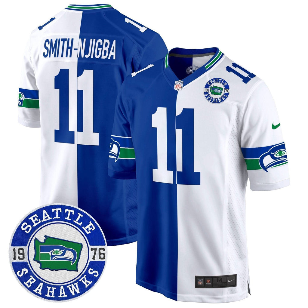 Seahawks Throwback Est. 1976 Patch Game Jersey - All Stitched - image 38
