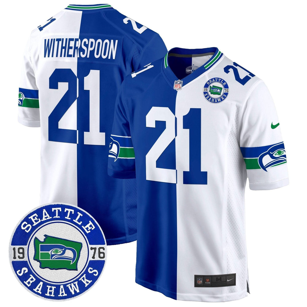 Seahawks Throwback Est. 1976 Patch Game Jersey - All Stitched - image 39