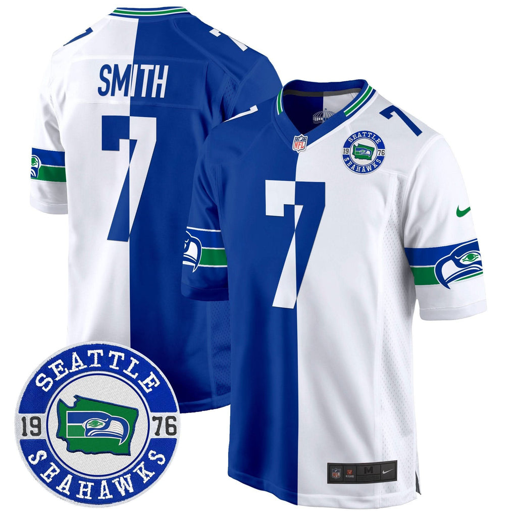 Seahawks Throwback Est. 1976 Patch Game Jersey - All Stitched - image 40