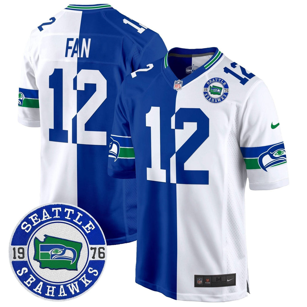 Seahawks Throwback Est. 1976 Patch Game Jersey - All Stitched - image 44