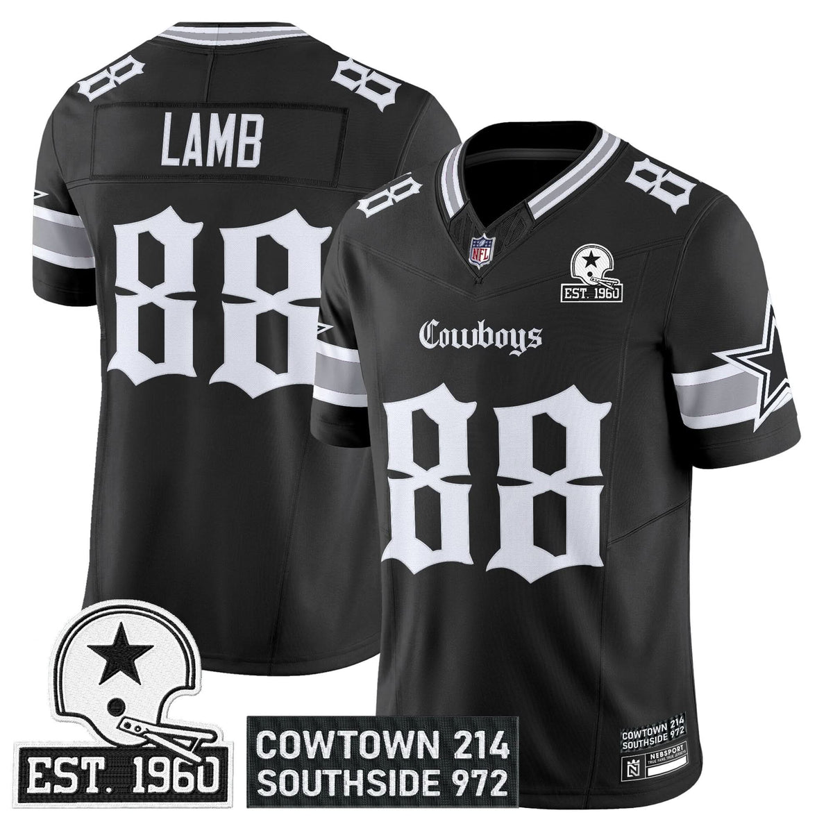 Dallas Cowboys 'Gothic Lone Star Edition' Vapor Limited Jersey - All Stitched - image 9