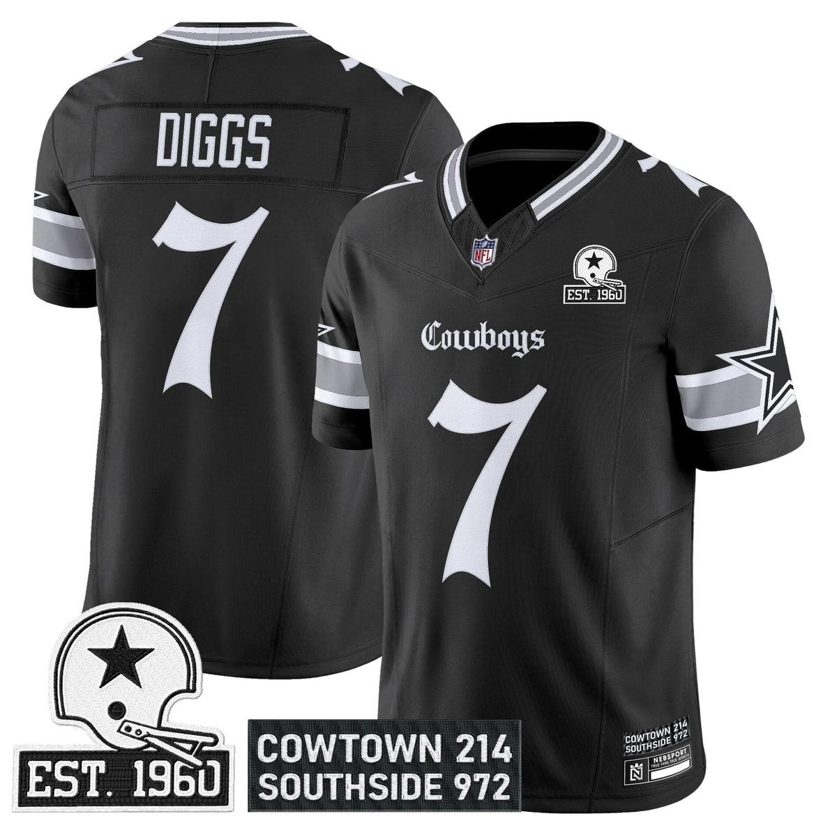 Dallas Cowboys 'Gothic Lone Star Edition' Vapor Limited Jersey - All Stitched - image 10