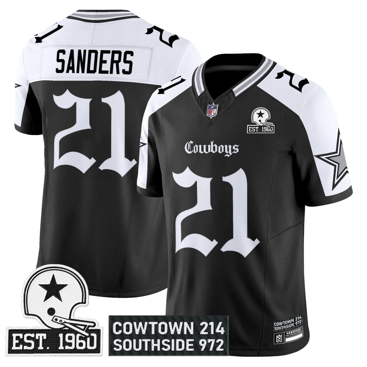 Dallas Cowboys 'Gothic Lone Star Edition' Vapor Limited Jersey - All Stitched - image 25