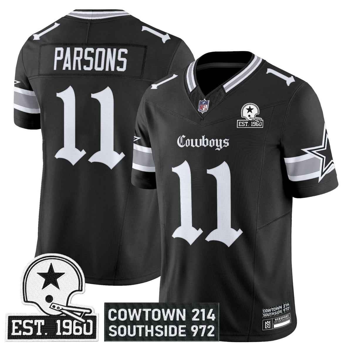 Dallas Cowboys 'Gothic Lone Star Edition' Vapor Limited Jersey - All Stitched - image 1