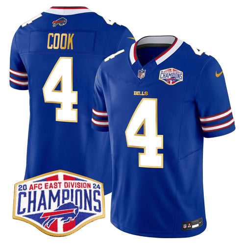 Bills 2024 AFC East Division Champions Gold Trim Vapor Limited Jersey - All Stitched - image 2