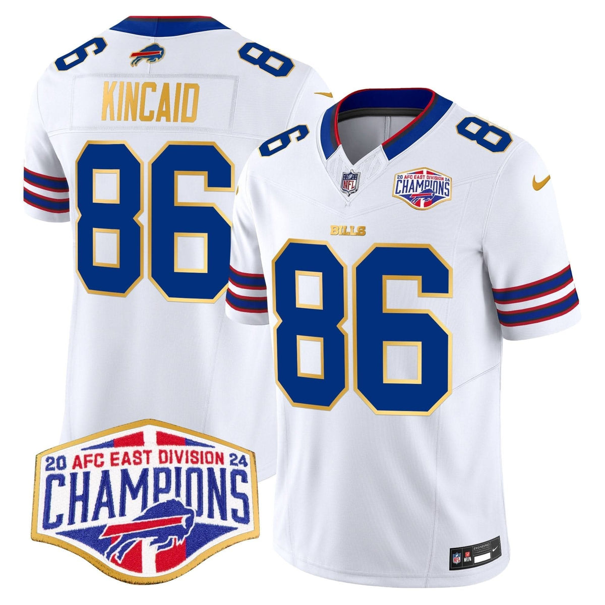 Bills 2024 AFC East Division Champions Gold Trim Vapor Limited Jersey - All Stitched - image 21