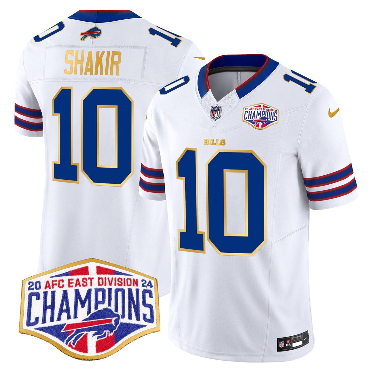 Bills 2024 AFC East Division Champions Gold Trim Vapor Limited Jersey - All Stitched - image 23