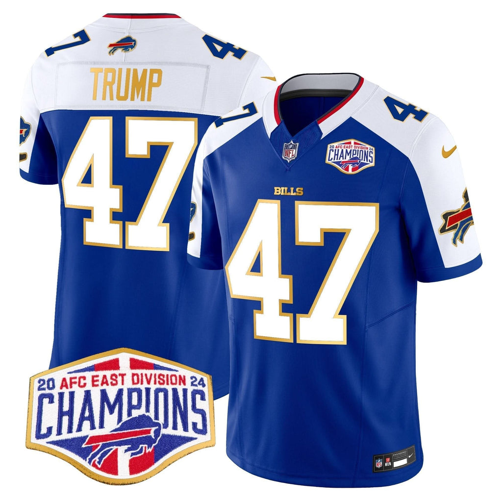 Bills 2024 AFC East Division Champions Gold Trim Vapor Limited Jersey - All Stitched - image 40