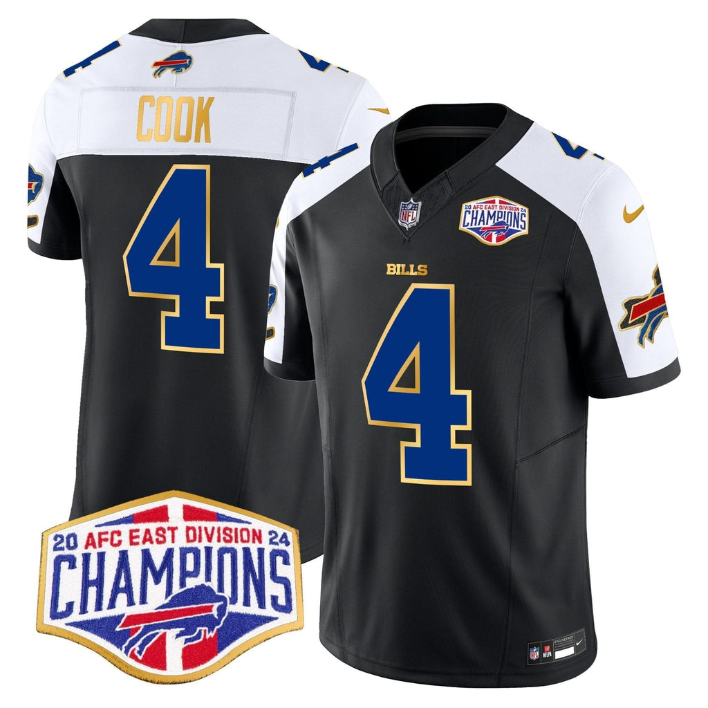 Bills 2024 AFC East Division Champions Gold Trim Vapor Limited Jersey - All Stitched - image 42