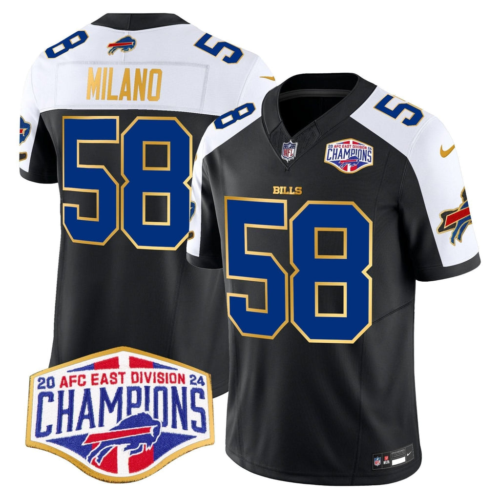 Bills 2024 AFC East Division Champions Gold Trim Vapor Limited Jersey - All Stitched - image 44