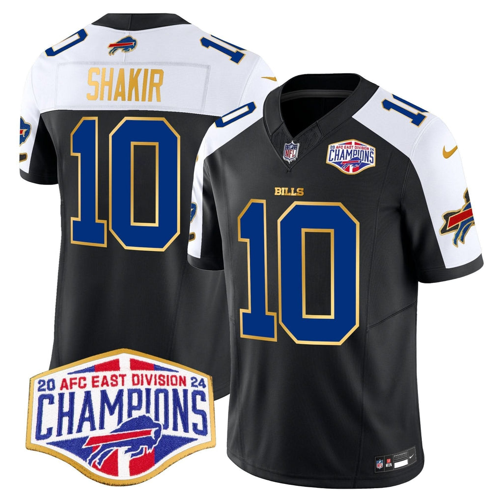 Bills 2024 AFC East Division Champions Gold Trim Vapor Limited Jersey - All Stitched - image 47