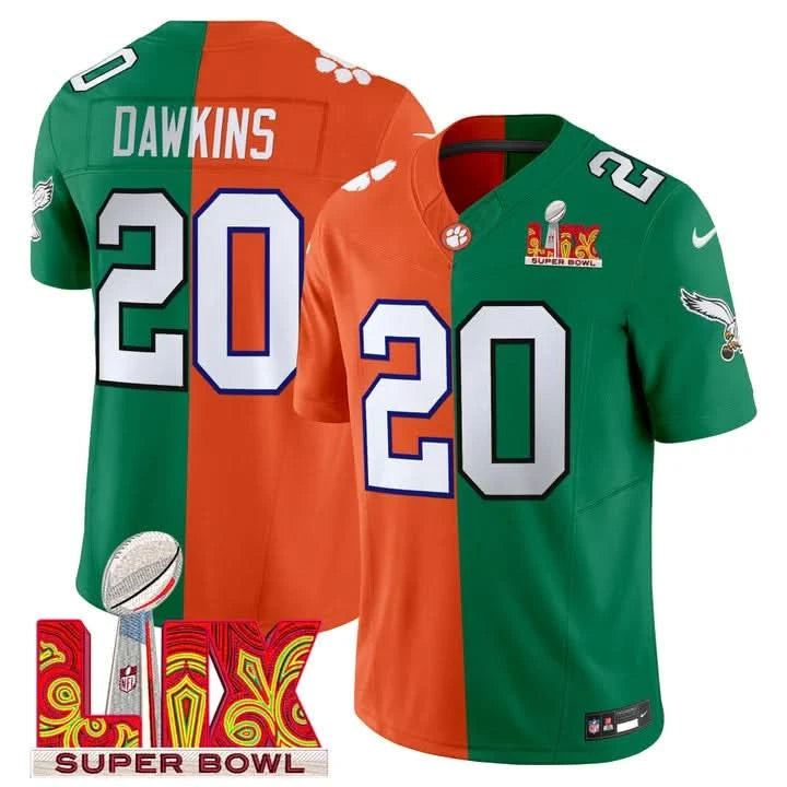 Split Philadelphia Eagles Super Bowl LIX & College Football Vapor Limited Jersey - All Stitched - image 8