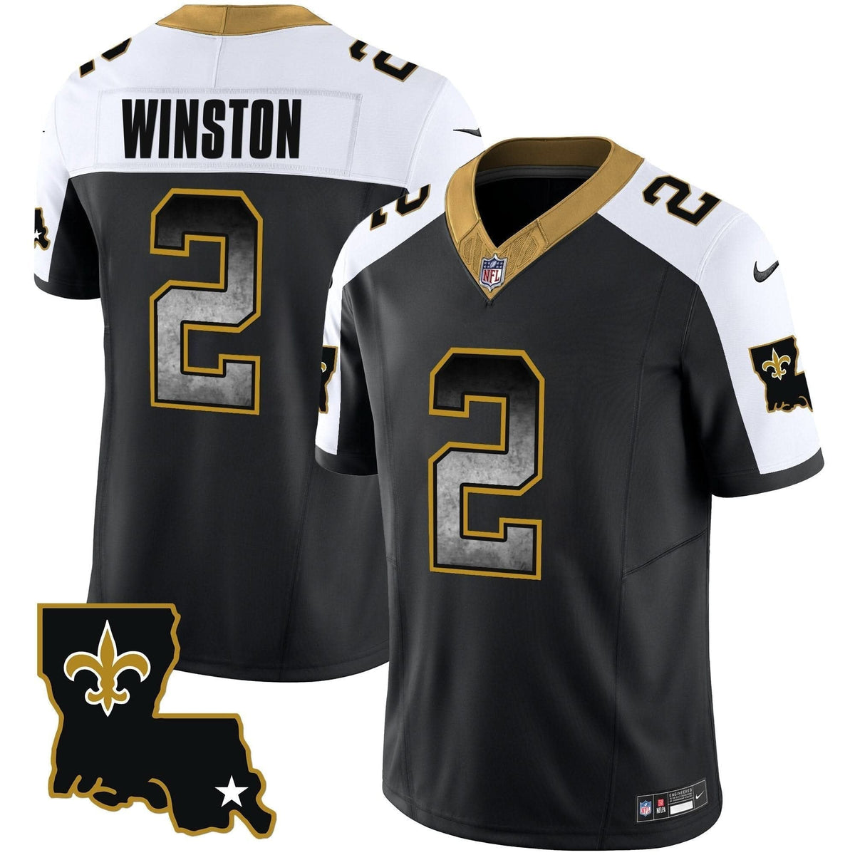 Saints 1987 Legacy Arch Smoke Jersey - All Stitched - image 6