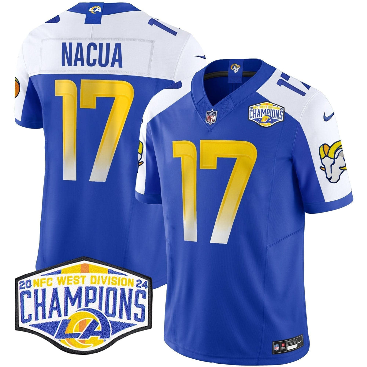 Los Angeles Rams 2024 NFC West Division Champions Vapor Limited Jersey - All Stitched - image 5