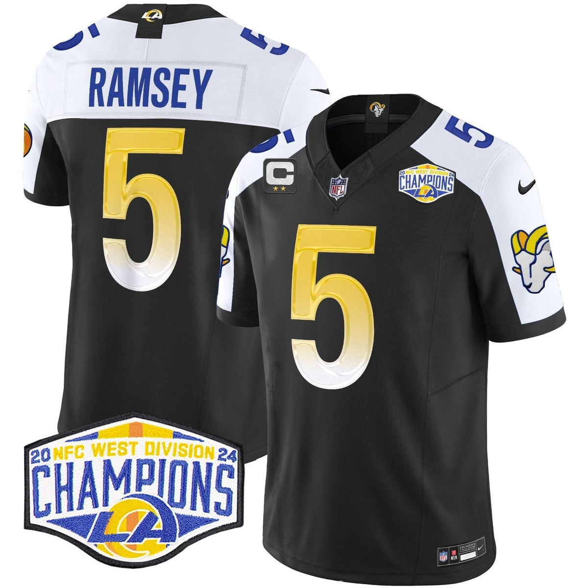 Los Angeles Rams 2024 NFC West Division Champions Vapor Limited Jersey - All Stitched - image 12