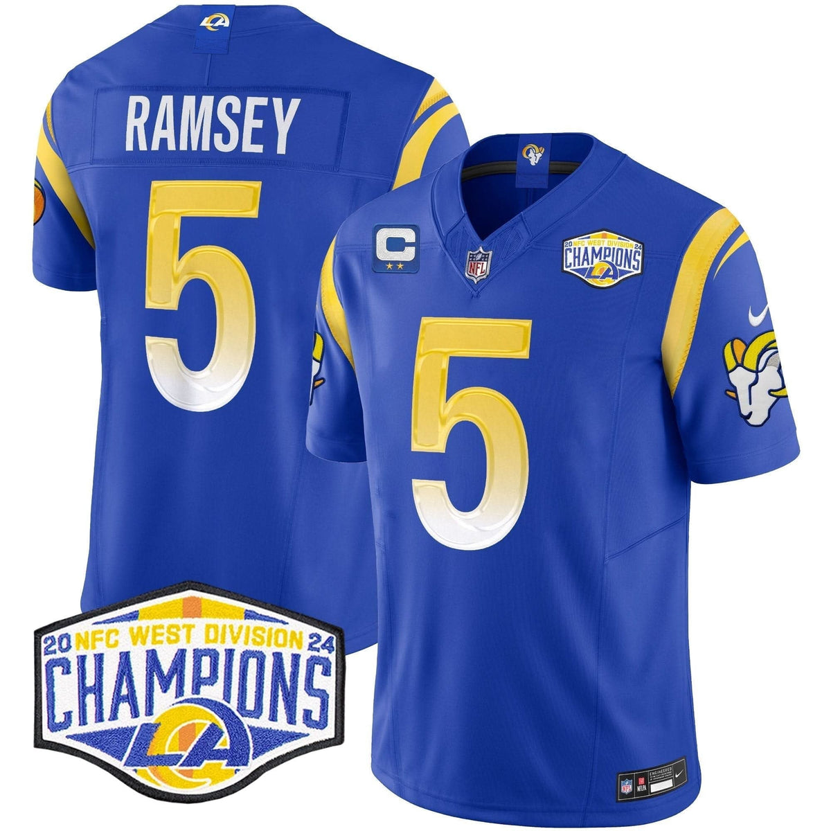 Los Angeles Rams 2024 NFC West Division Champions Vapor Limited Jersey - All Stitched - image 18